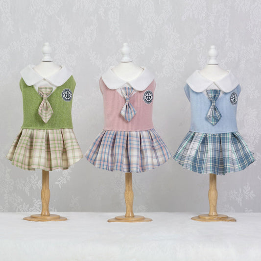 Pet Lovely Checkered Tartan Skirt