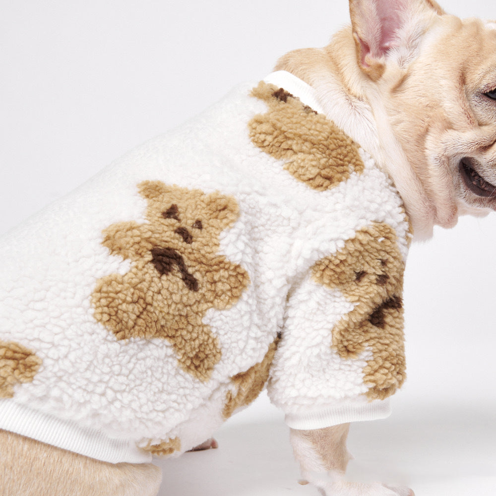 Pet Cute Thick Corduroy Bottoming Shirt - Cocoa Paws Collective