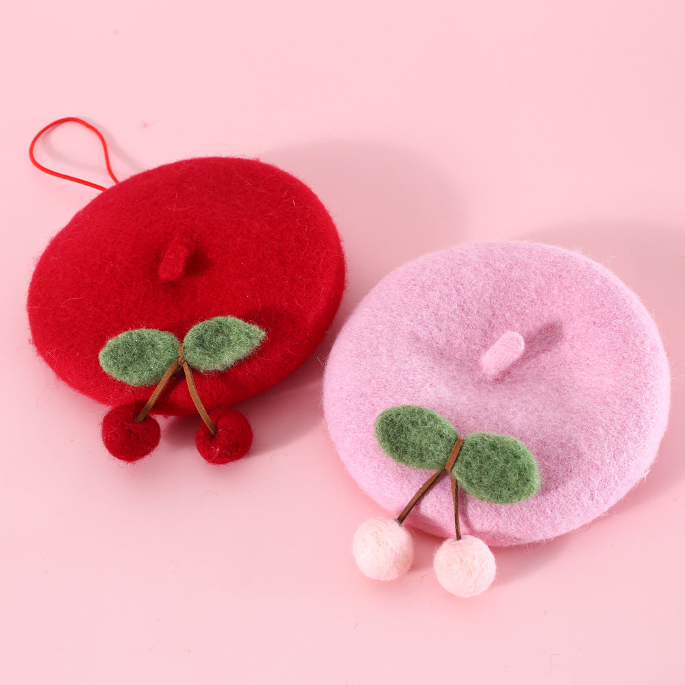Pet Cat Wool Painter Bud Hat - Cocoa Paws Collective