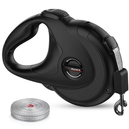 Retractable Reflective Dog Walking Tractor Leash - Cocoa Paws Collective