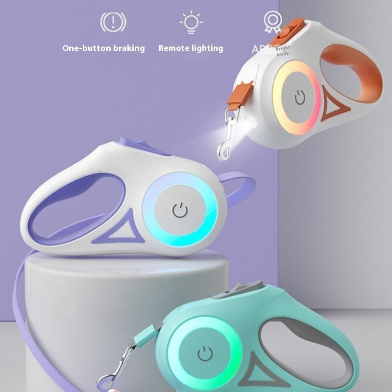 Retractable Automatic Spotlight Pet Dog Leash - Cocoa Paws Collective