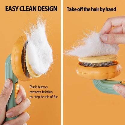 Pet Grooming Self Cleaning Slicker Brush - Cocoa Paws Collective
