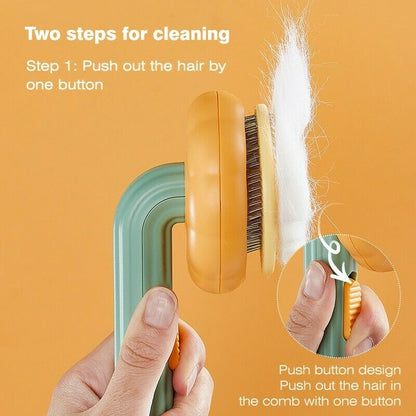 Pet Grooming Self Cleaning Slicker Brush - Cocoa Paws Collective