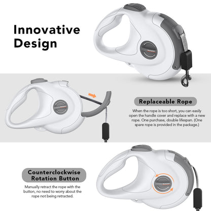 Retractable Reflective Dog Walking Tractor Leash - Cocoa Paws Collective