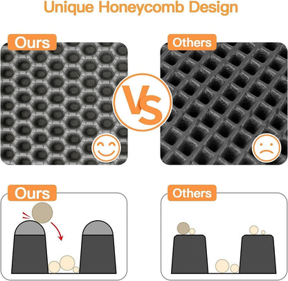 Honeycomb Double Layer Cat Litter Mat - Cocoa Paws Collective