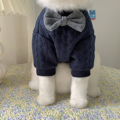 Elegant VIntage Pet Bow Sweater - Cocoa Paws Collective