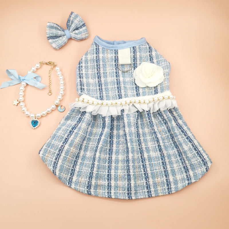 Pet Cute Barbie Skirt Dress With Necklace - Cocoa Paws Collective