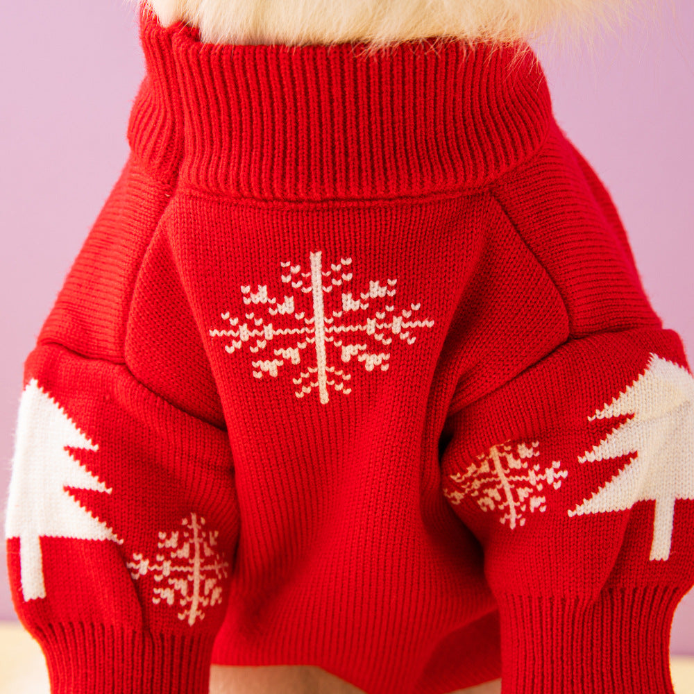 Elk Christmas Tree Dog Sweater