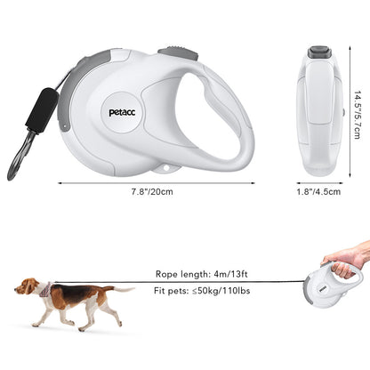 Retractable Reflective Dog Walking Tractor Leash - Cocoa Paws Collective