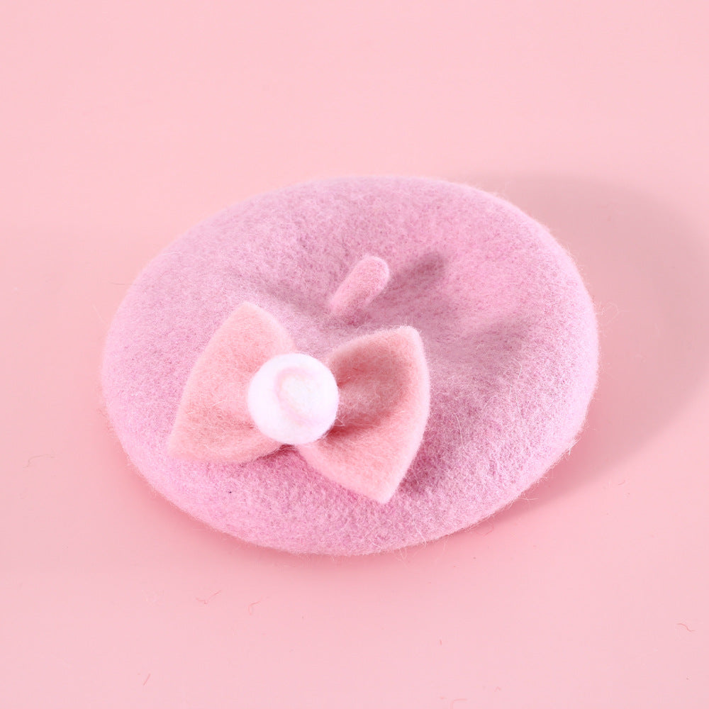 Pet Cat Wool Painter Bud Hat