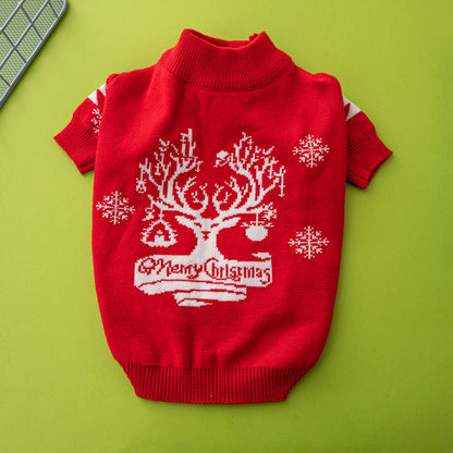 Elk Christmas Tree Dog Sweater