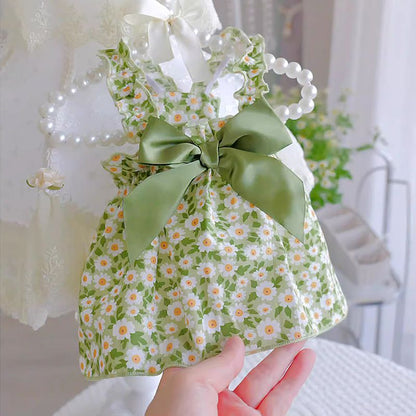 Pet Fashion Spring Floral Mini Frock - Cocoa Paws Collective