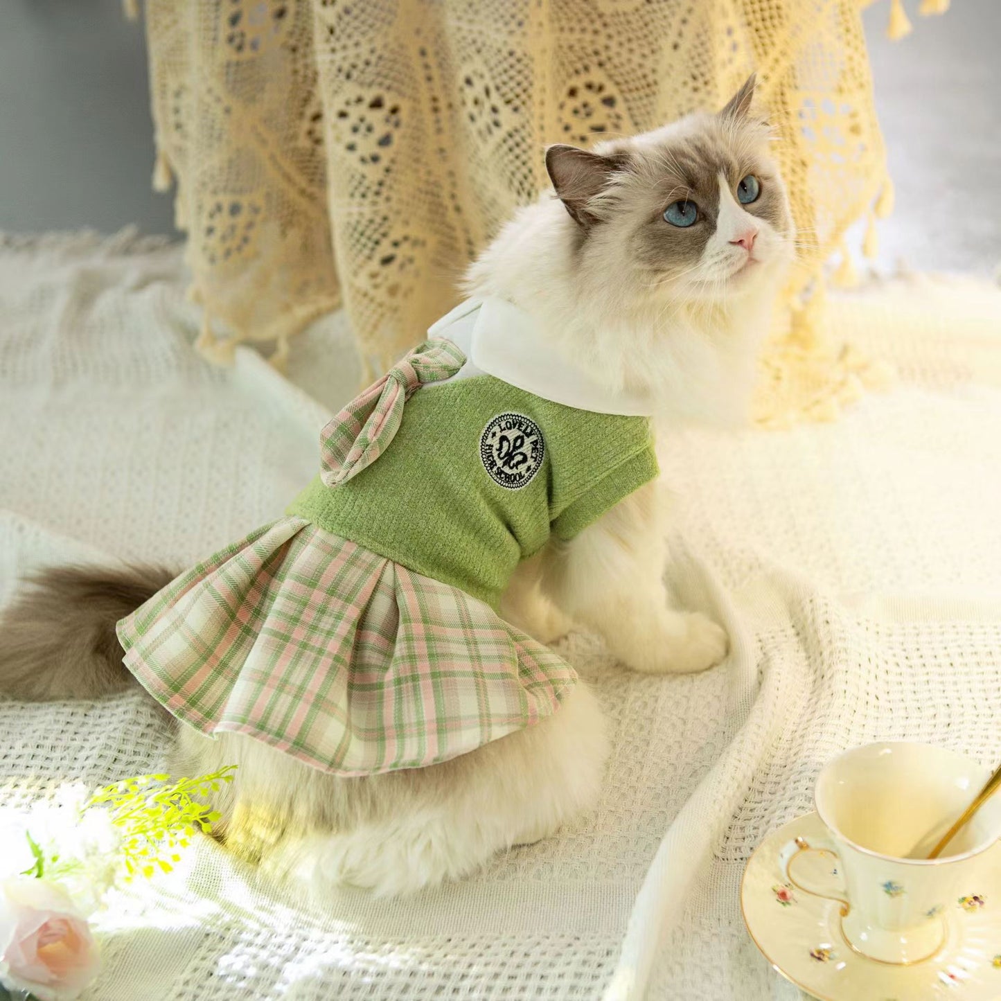 Pet Lovely Checkered Tartan Skirt - Cocoa Paws Collective