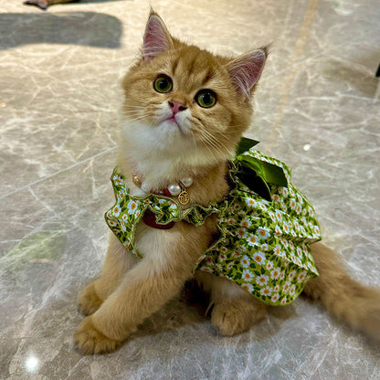 Pet Fashion Spring Floral Mini Frock - Cocoa Paws Collective