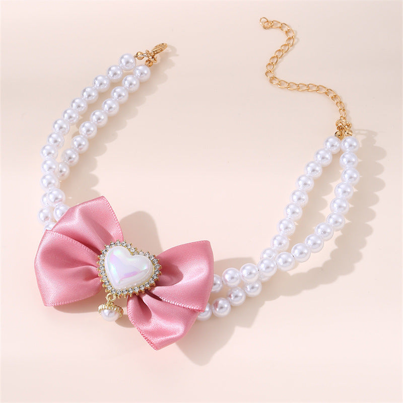Pet Cute Heart Shape Princess Necklace - Cocoa Paws Collective